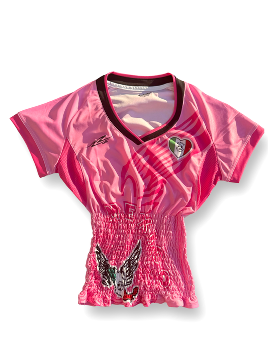 Shirred Mexico Jersey Pink